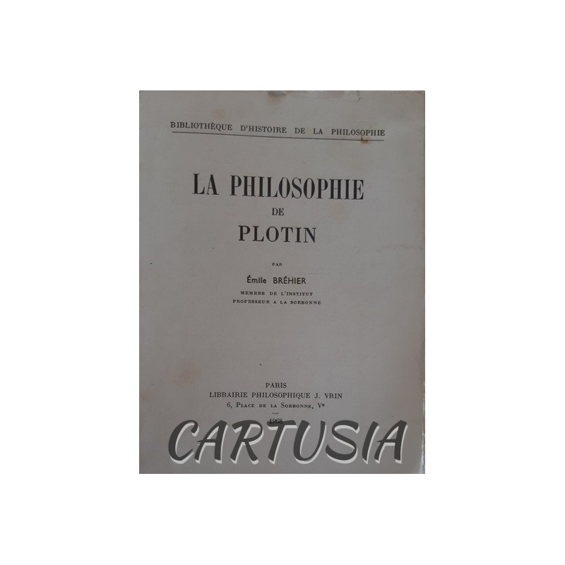 La_philosophie_de_Plotin,_Emile_Bréhier